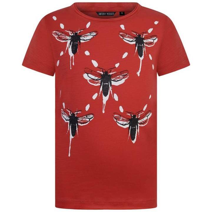 Antony MoratoBoys Red Flying Insect Top