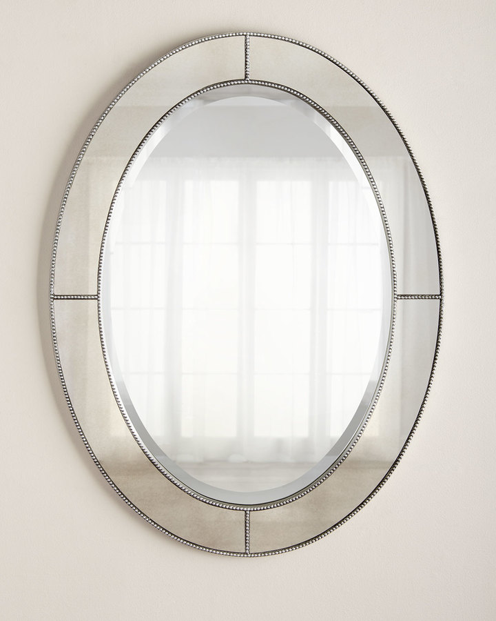 Oval Beaded Mirror