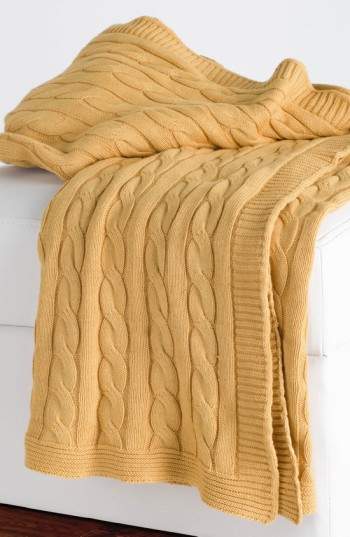 Rizzy Home Cable Knit Cotton Throw