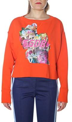 Women's Orange Cotton Sweatshirt.