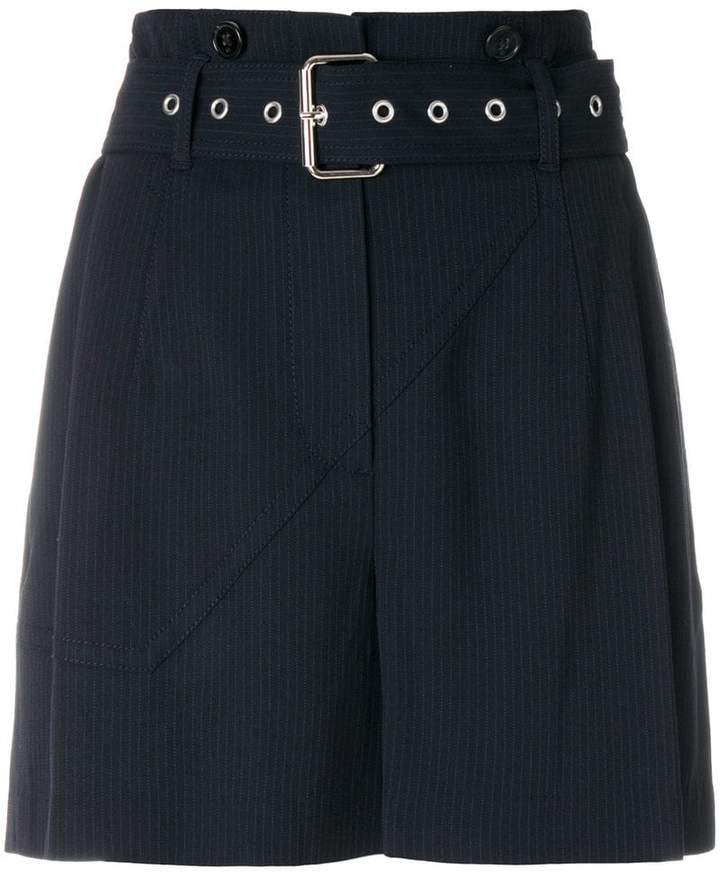 belted tailored shorts
