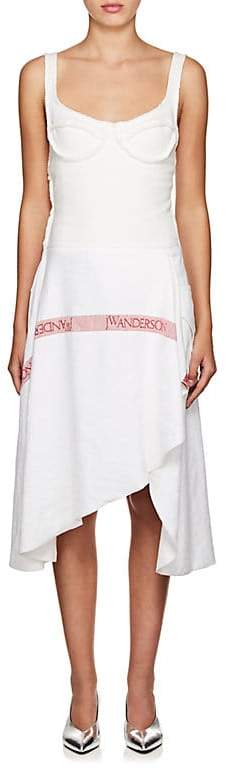 Women's Logo Rustic Linen Asymmetric Dress