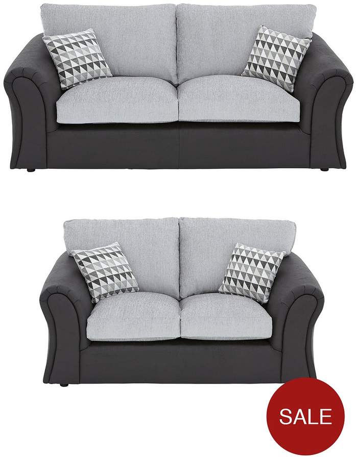 Linear 3-Seater + 2-Seater Standard Back Compact Sofa Set