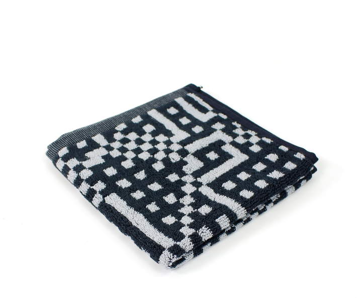 Zuzunaga - Route Black and Light Grey Gesichtstuch, 30 x 30 cm