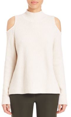 Wool & Cashmere Cold-Shoulder Sweater
