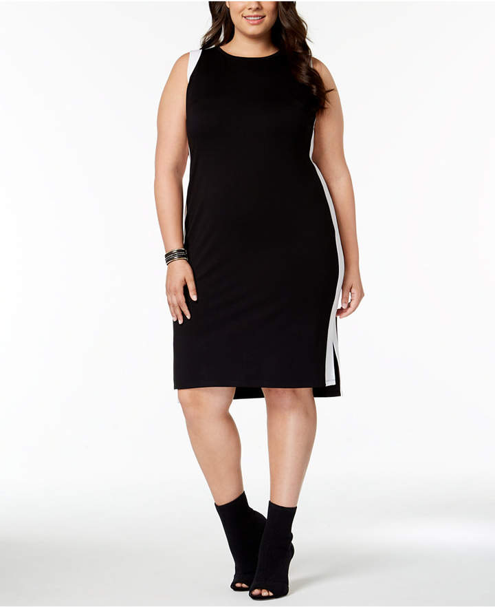 I.n.c. Plus Size Colorblocked Sheath Dress, Created for Macy's