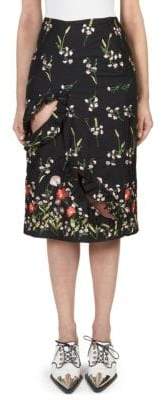 Marques'Almeida Floral Embroidered Skirt