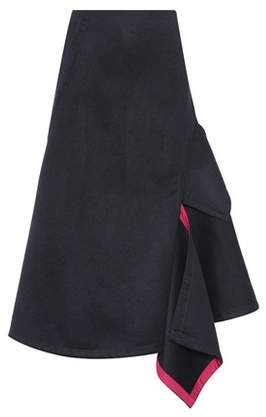 Asymmetrischer Rock aus Wolle