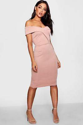 Damen Rita Schulterfreies Midikleid