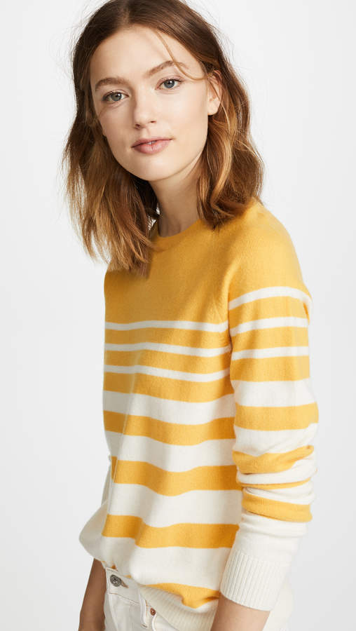 Increasing Stripe Cashmere Sweater