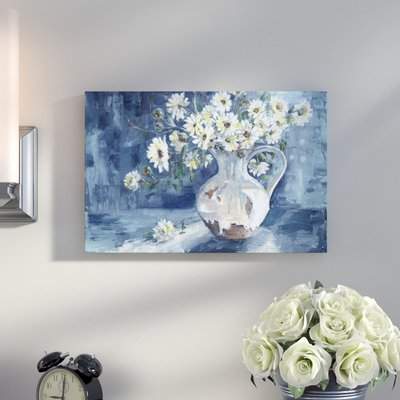 Wayfair 'Sunshine and Daises' Watercolor Painting Print on Wrapped Canvas