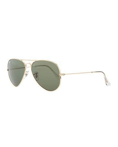 Ray-Ban Original Aviator Polarized Sunglasses, Green