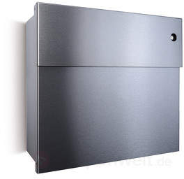 Mit Klingel -Letterman IV Briefkasten in Edelstahl