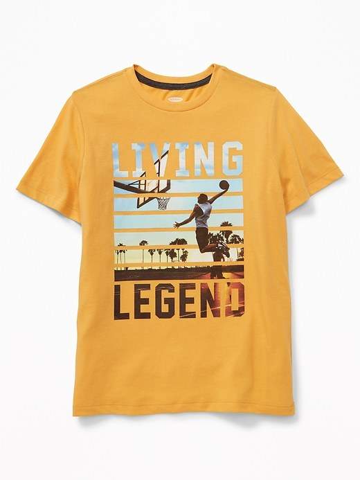 Graphic Jersey Crew-Neck Tee for Boys