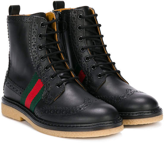 Gucci Kids lace up ankle boots