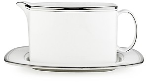 Library Lane Platinum Sauce Boat & Stand