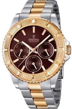 Festina Armbanduhr Boyfriend F16692/4 Damenuhr Silber