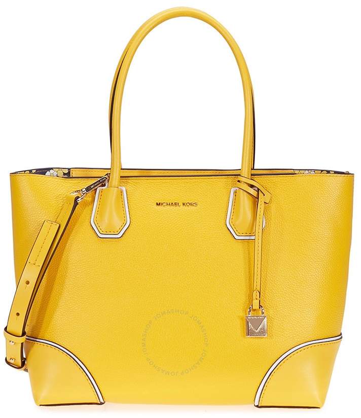 Michael Kors Mercer Gallery Medium Leather Tote- Sunflower - ONE COLOR - STYLE