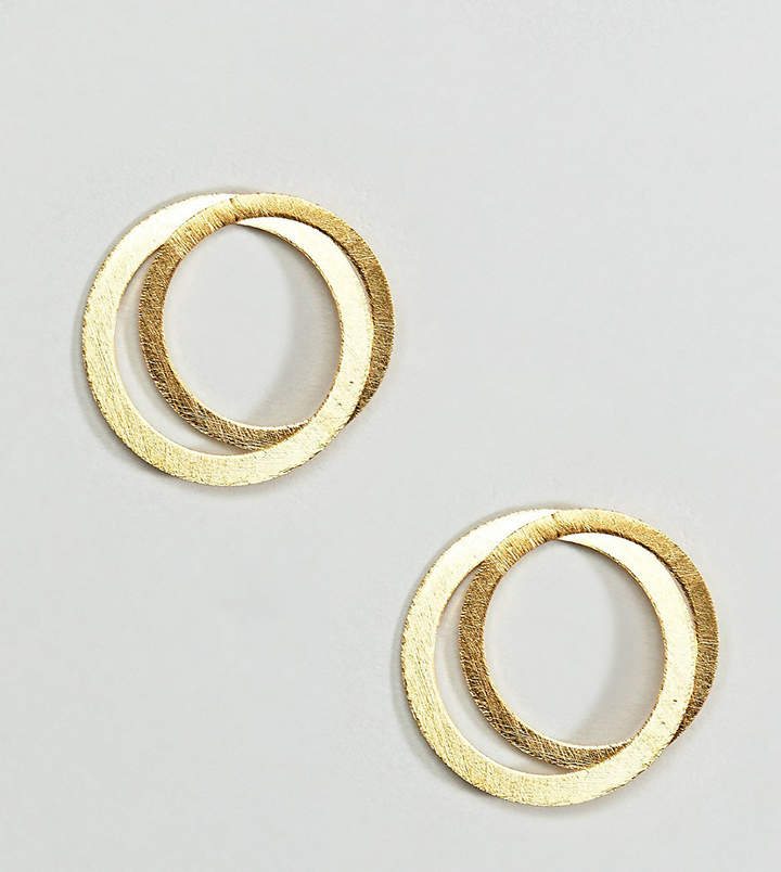 DESIGN – Vergoldete Ohrringe aus Sterlingsilber in Form verschlungener Kreise