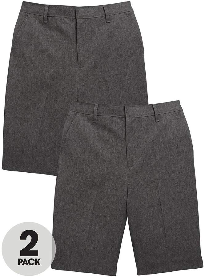 Schoolwear Boys Pk2 Teflon Shorts