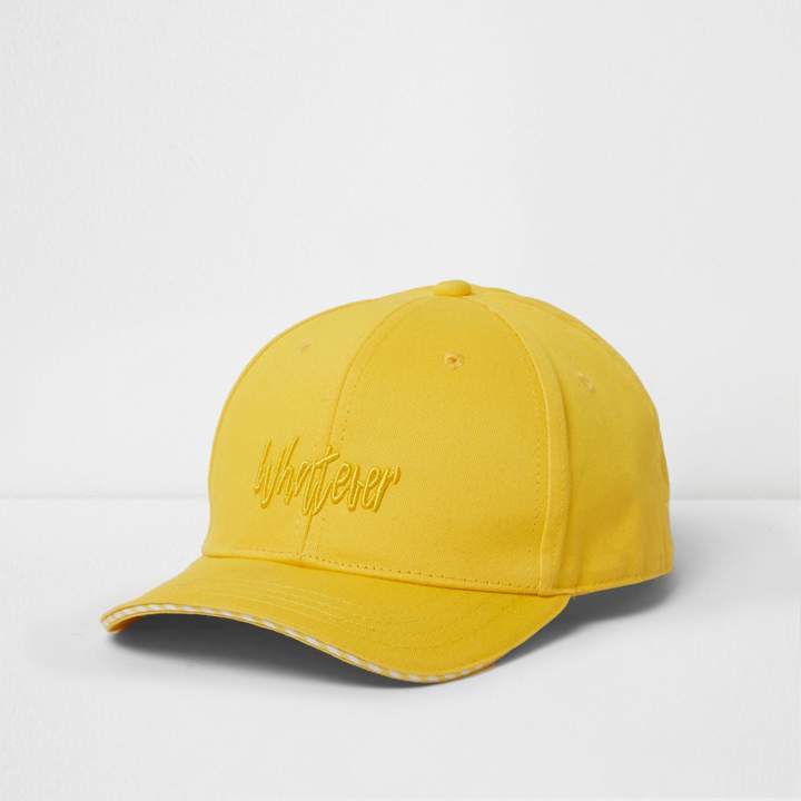 Boys Yellow 'whatever' baseball cap