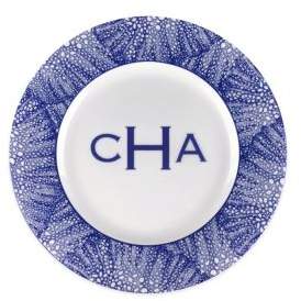 Personalized Sea Fan Blue Charger Plate