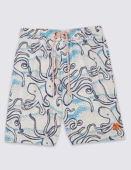 Octopus Print Swim Shorts (3-16 Years)