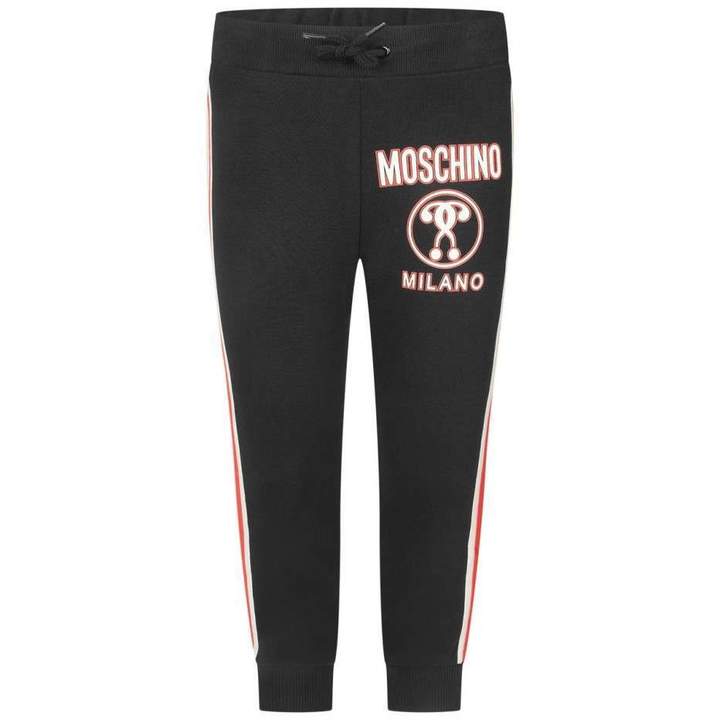 MoschinoBoys Black Milano Sweatpants