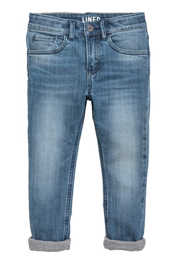 Skinny Fit Lined Jeans