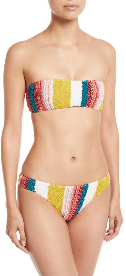 Mare Striped Bandeau Two-Piece Bikini Set