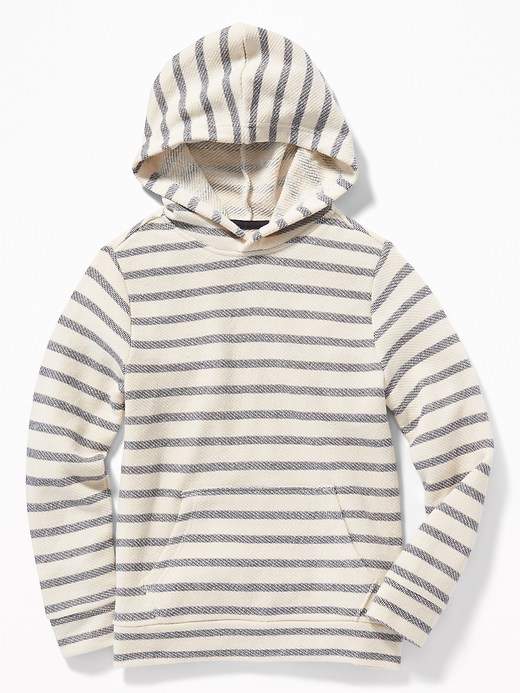 Striped French-Terry Pullover Hoodie for Boys