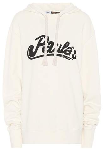 X Paula's Ibiza printed cotton hoodie