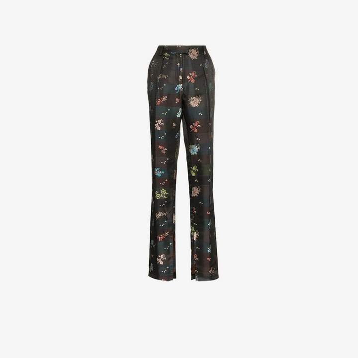 Juno Floral-Jacquard Trousers