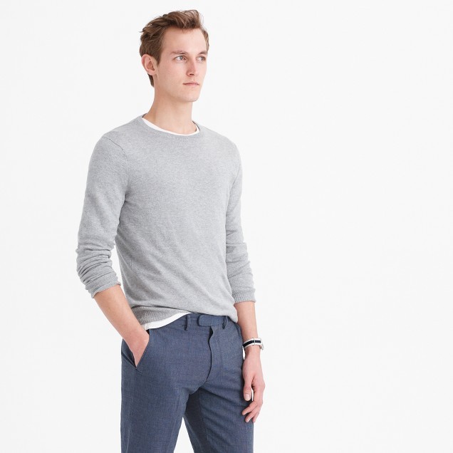 J.Crew Slim cotton-cashmere crewneck sweater - ShopStyle Cashmere