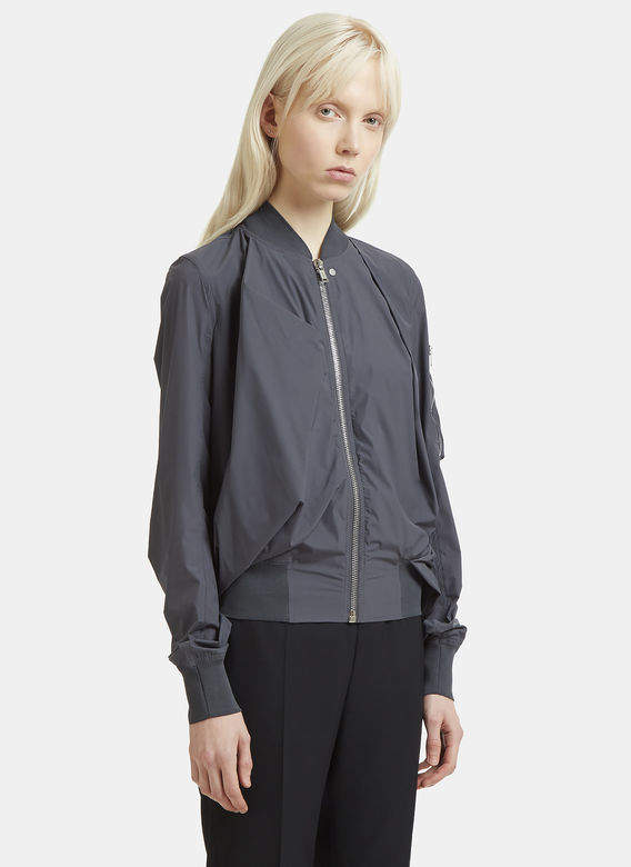 Flight Balloon Back Bomber Jacket in Grey