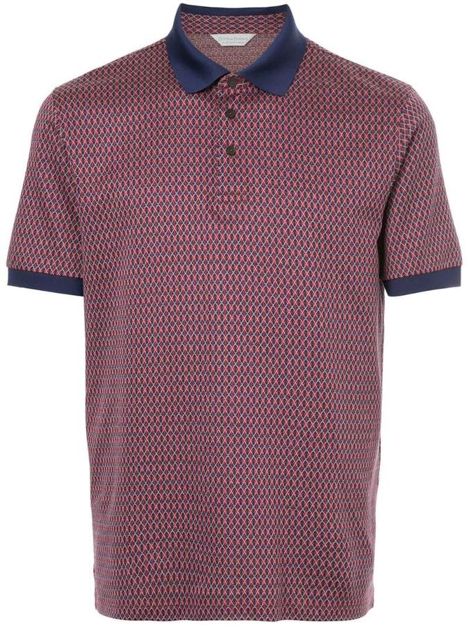 Gieves & Hawkes patterned polo shirt