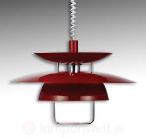 Berga Hängeleuchte - höhenverstellbar rot