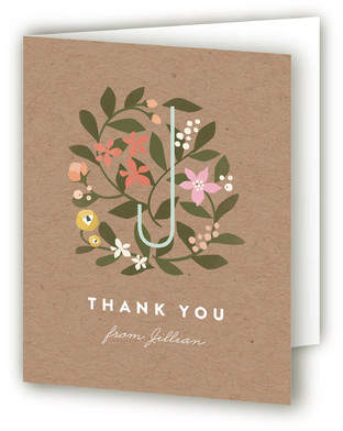 Floral Fete Adult Birthday Party Thank You Cards