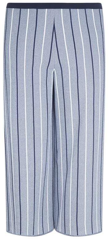Giorgio Grati Stripe Print Wide-Leg Cropped Trousers