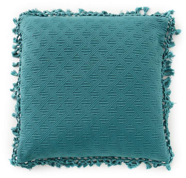 Crochet Fringe Square Pillow