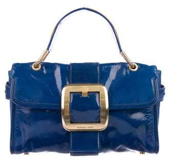 Michael Kors Patent Leather Handle Bag - BLUE - STYLE