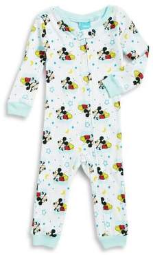 Little Boy's Mickey Print Coverall Pajamas