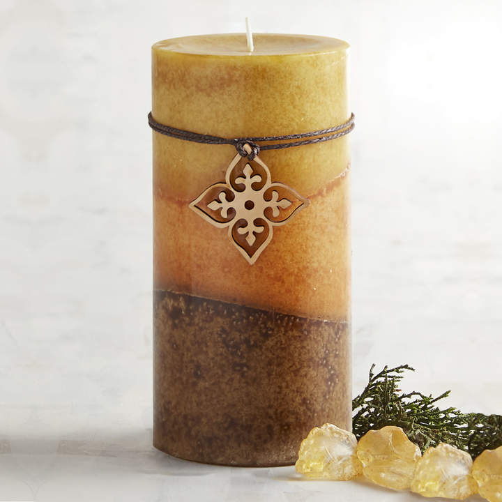 Golden Santal 3x6 Layered Pillar Candle