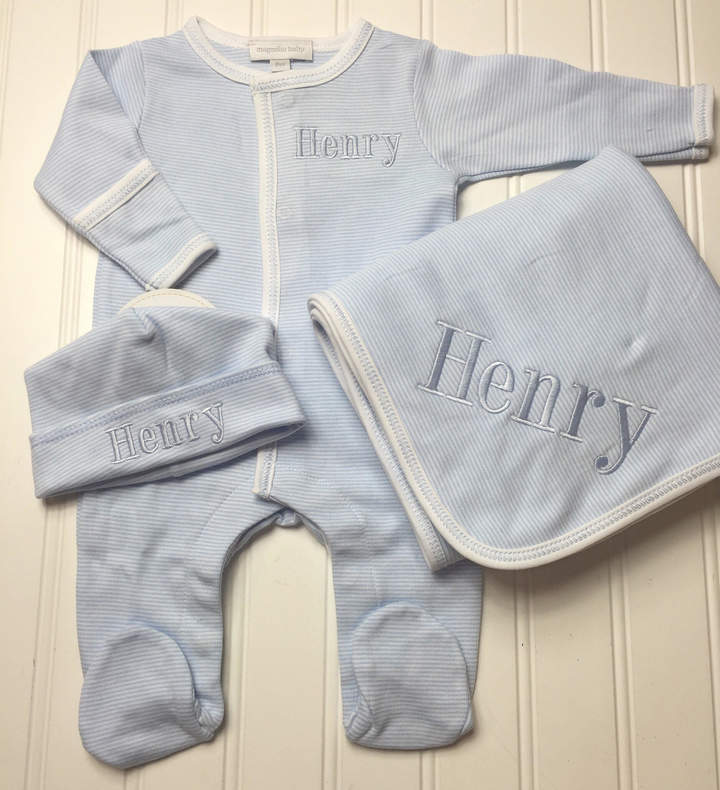 Etsy Baby boy coming home outfit, baby boy coming home outfit, Monogrammed footie monogram gown, converte