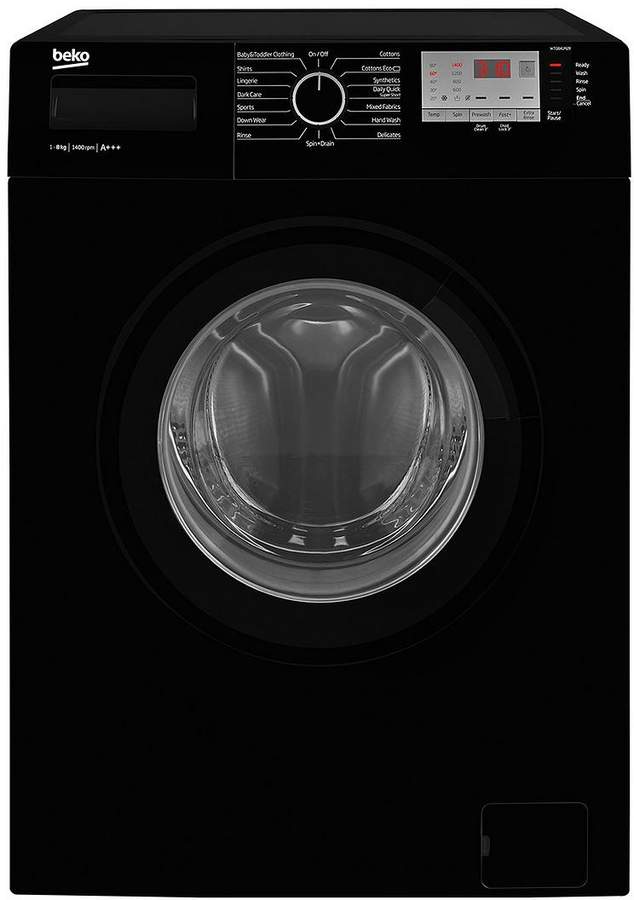 WTG841M2B 8kg Load, 1400 Spin Washing Machine - Black