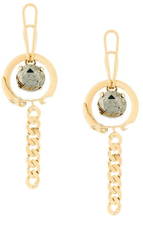 Curiosities Keyring pyrite earrings