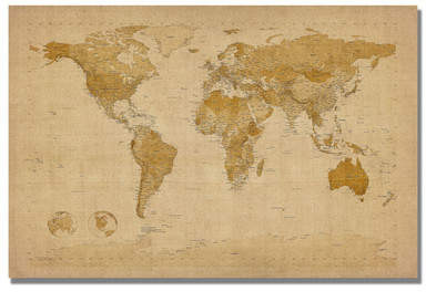 Wayfair Antique World Map Canvas Print