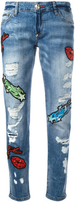 Philipp Plein embroidered jeans