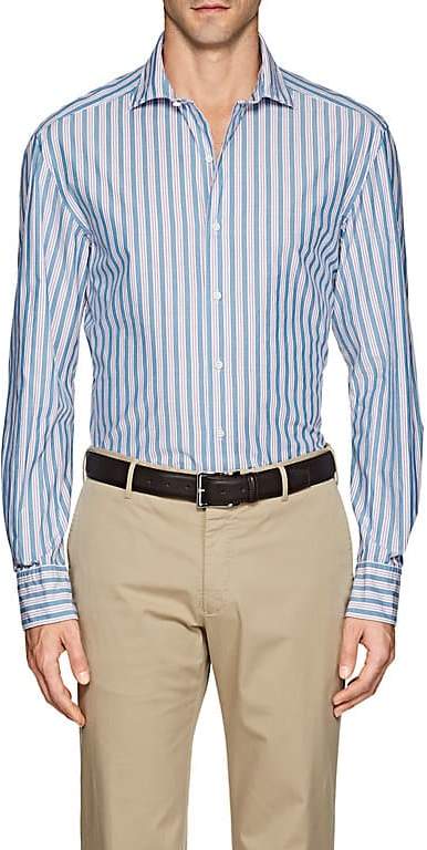 Men's Striped Cotton Poplin Shirt