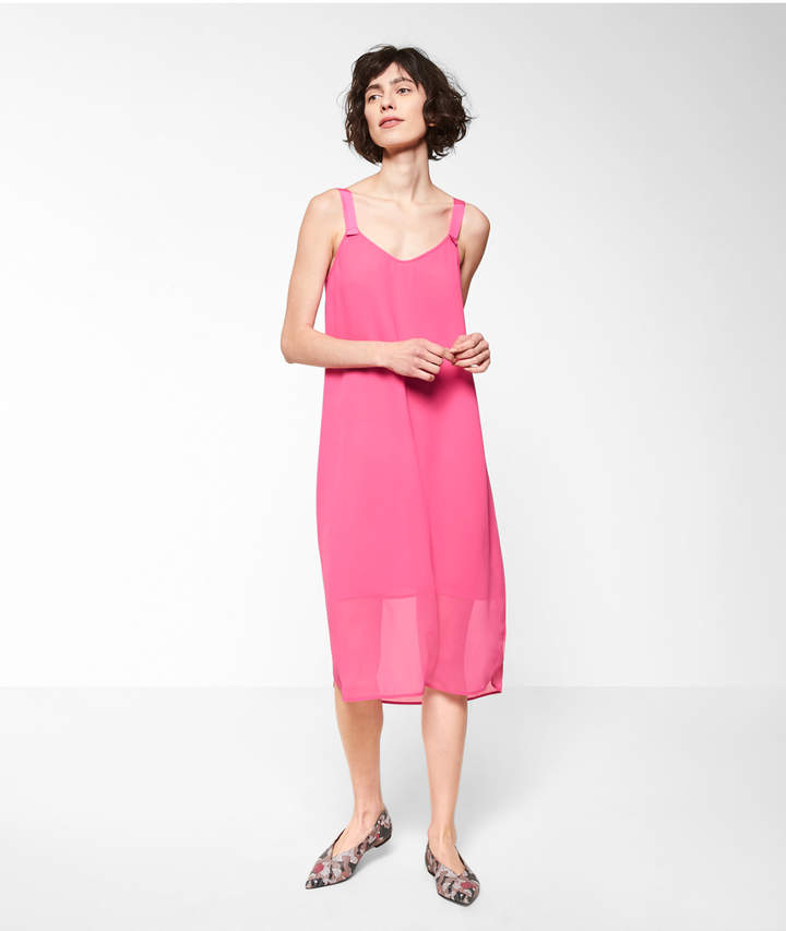 Kleid in Crêpequalität, Pink, Größe 36